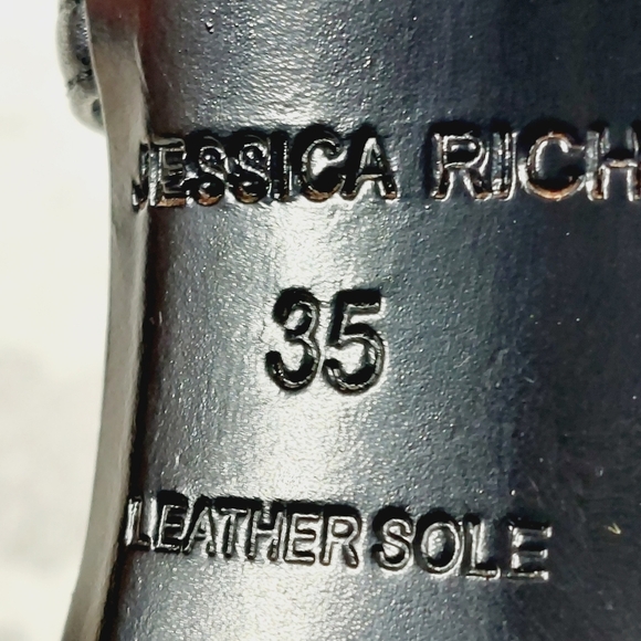 New Jessica Rich Black Fishnet Pointed Toe Slip On Pumps E692 - Picture 11 of 12